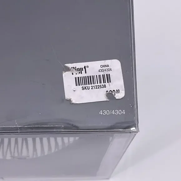 Pier 1 Imports AKINA Tea Pot Four Cup Set Porcelain Black White Pattern NEW - Picture 8 of 10